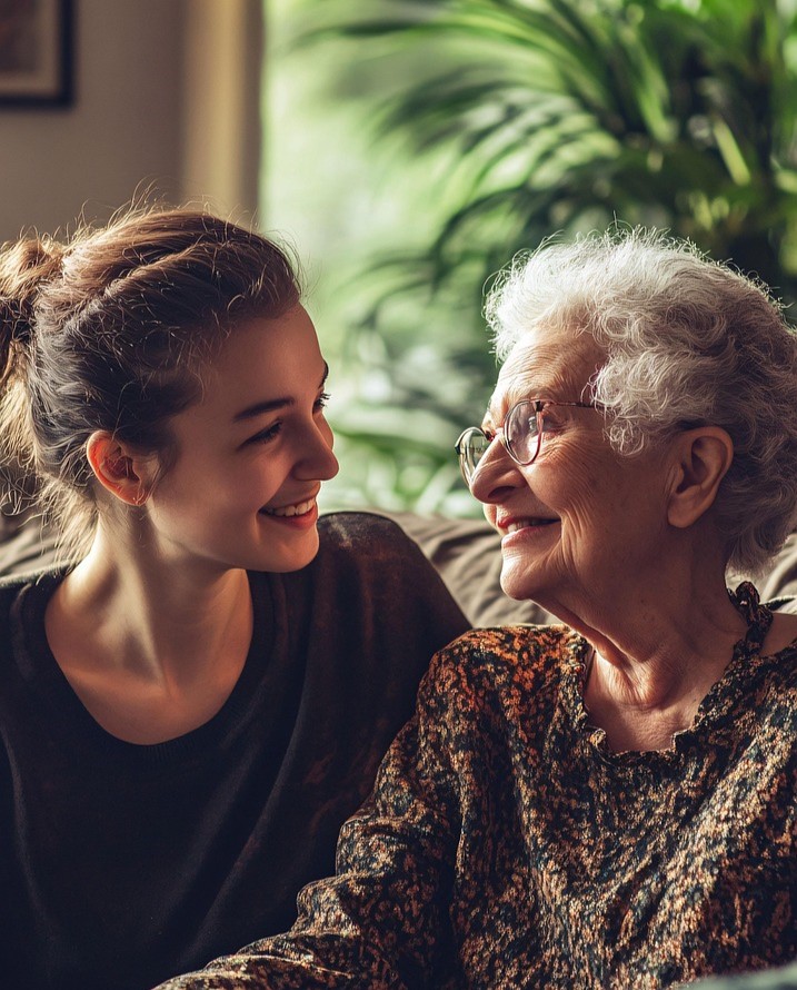 Chauffeure hilft einer Seniorin ins Fahrzeug